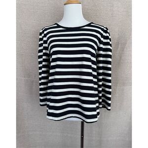 NWT J.Crew Blue and White Top size M